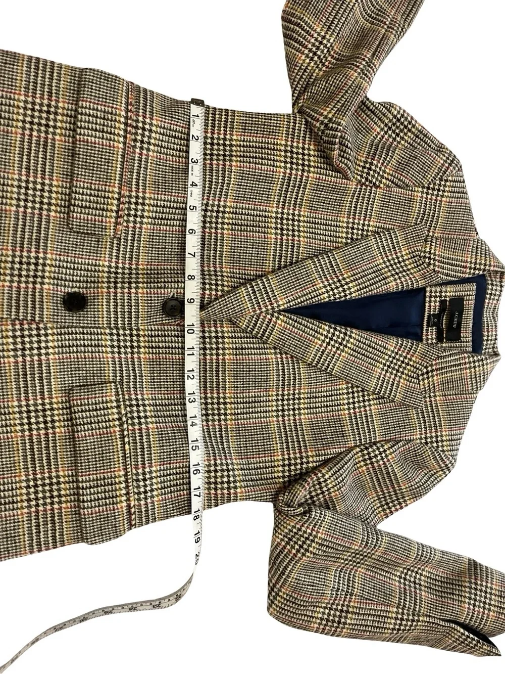 Jcrew J Crew Moon Sommerset Glen Plaid Wool Blazer Jacket Sz 6 Boyfriend Preppy